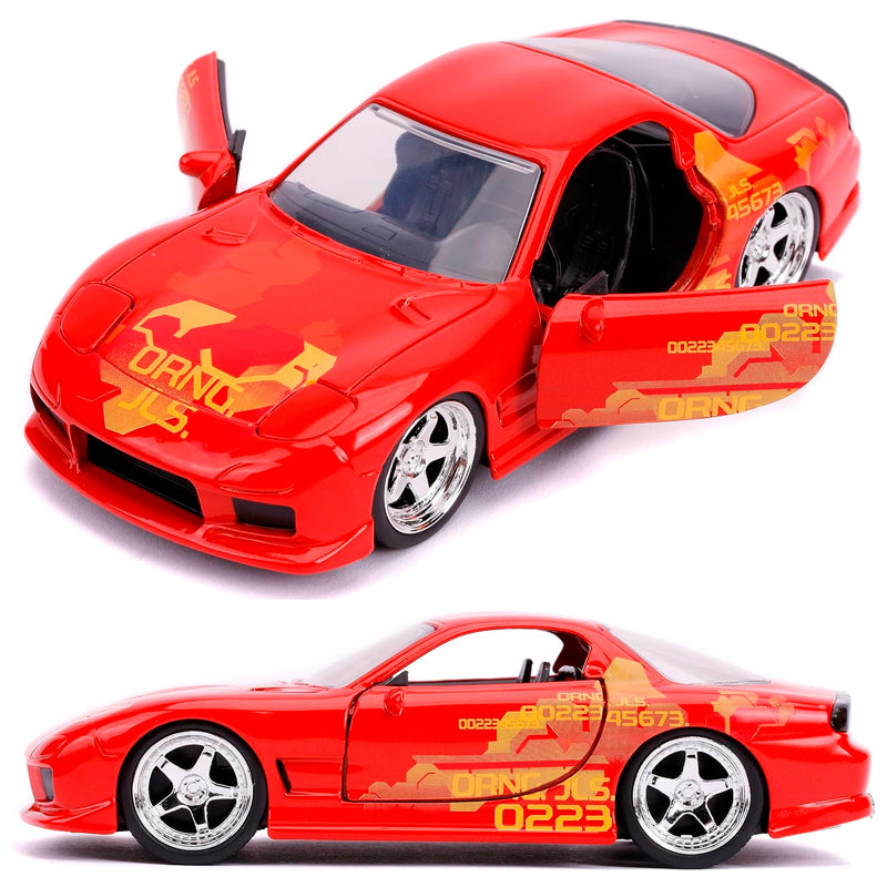 Modèle Mazda RX-7 Fast & Furious - 1/32 Métal Par Jada - Orange Julius Édition Limitée