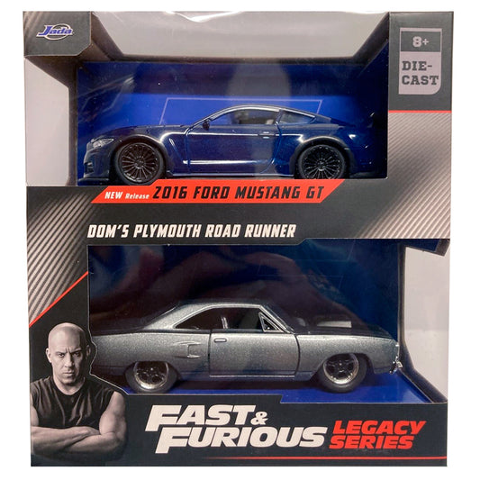 Jada Fast & Furious Twin Pack - Ford Mustang GT & Plymouth Road Runner (1:32)