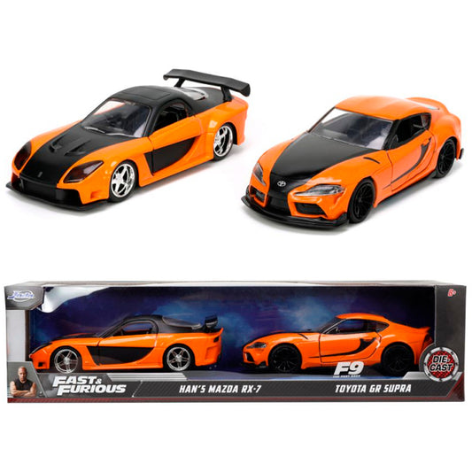 Jada Fast & Furious Twin Pack - Han's Mazda RX-7 & Toyota GR Supra (1:32)