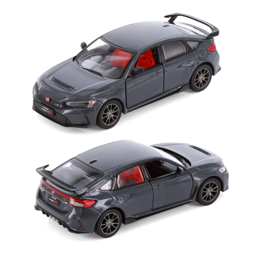 Kinsmart Honda Civic Type R 2024 Grey (1:36 Scale Diecast Car)