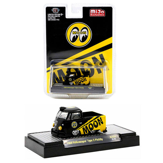 M2 Machines Volkswagen T2 Pickup Mooneyes Black/Yellow (1/64) MJS52