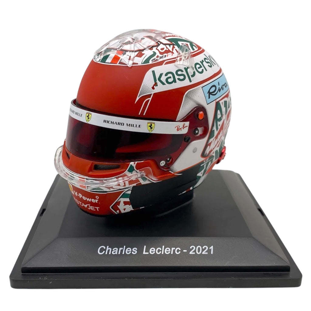 Charles Leclerc 2021 Formula 1 Helmet Ferrari 1:5 Scale Replica Helmet