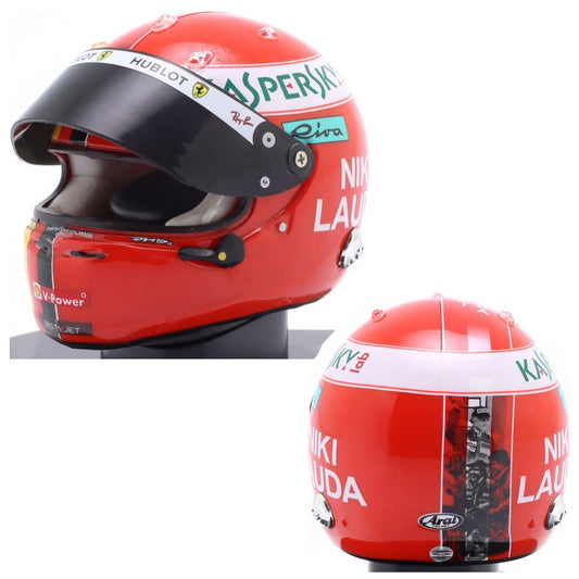 Sebastian Vettel Mini F1 2019 Monaco GP Helmet Ferrari Scuderia (1:5)