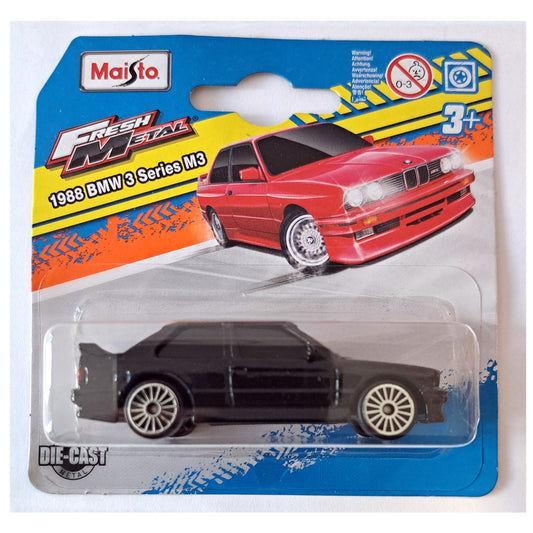 Maisto 1988 BMW 3 Series M3 E30 Black (Approx 1:64)
