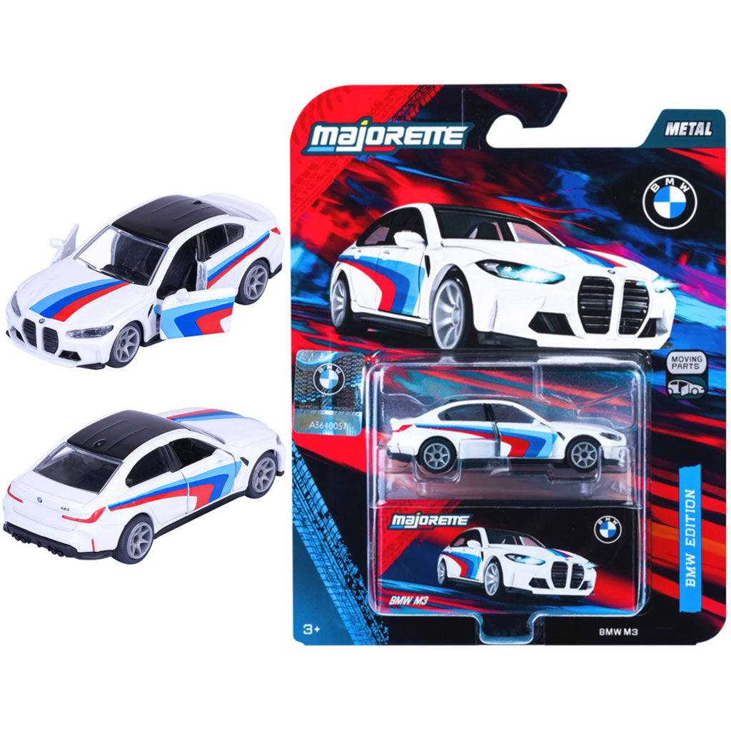 Majorette BMW Deluxe - BMW M3 White (Silver Wheels) (1:64 Scale)