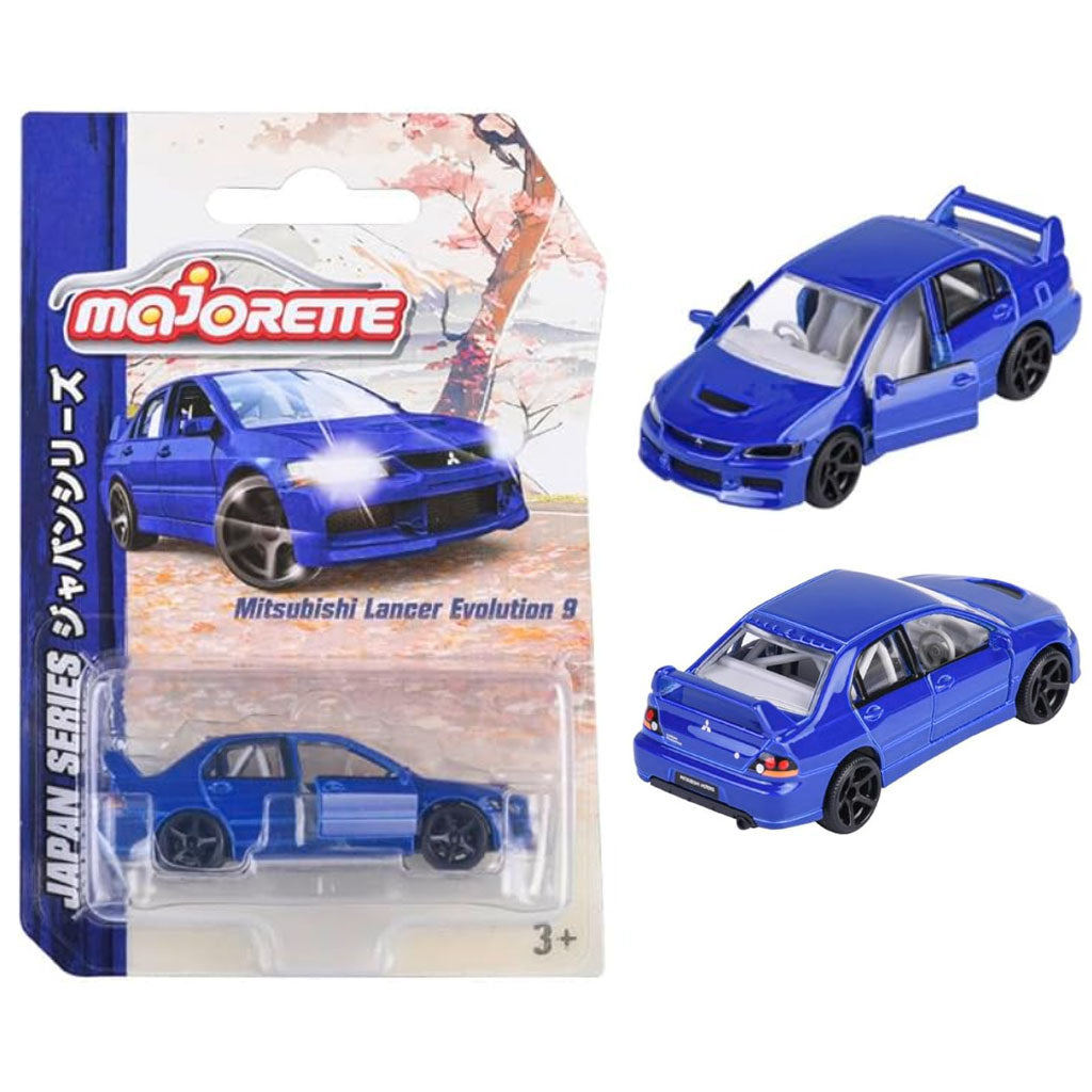 Majorette Japan Series - Mitsubishi Lancer Evolution 9 Blue (1:64 Scale)