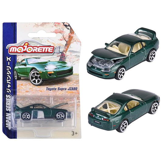 Majorette Japan Series - Toyota Supra JZA80 Green (1:64 Scale)