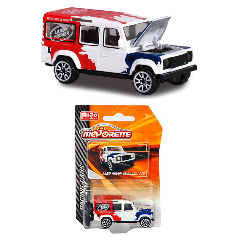 Majorette Land Rover Defender 110 Red / White / Blue (1:64)