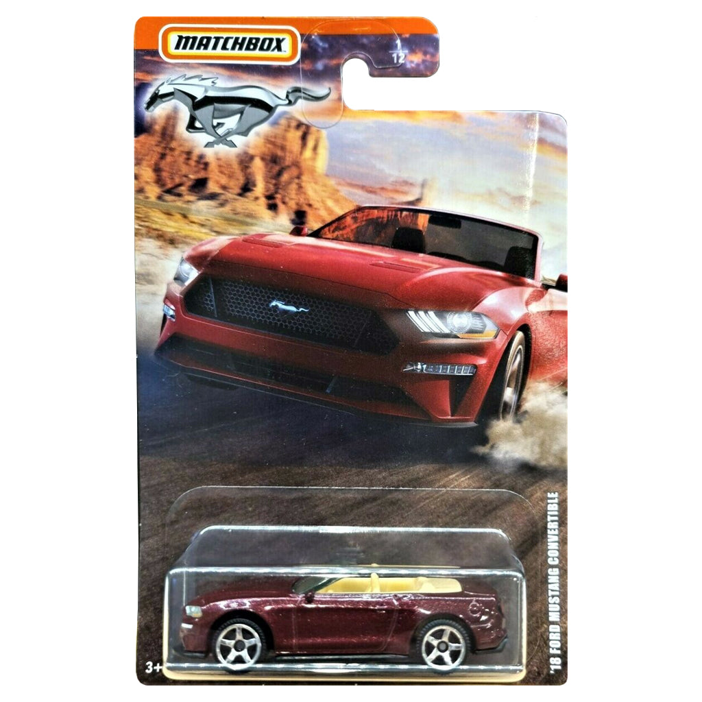 Matchbox Forrd Matchbox '18 Ford Mustang Convertible Red (LC) GMG21 (Card Creased ...