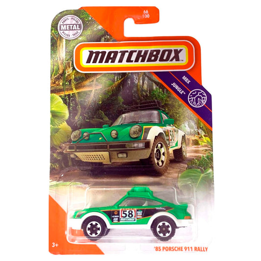 Matchbox '85 Porsche 911 Rally Green / White (GKK59) MBX Jungle