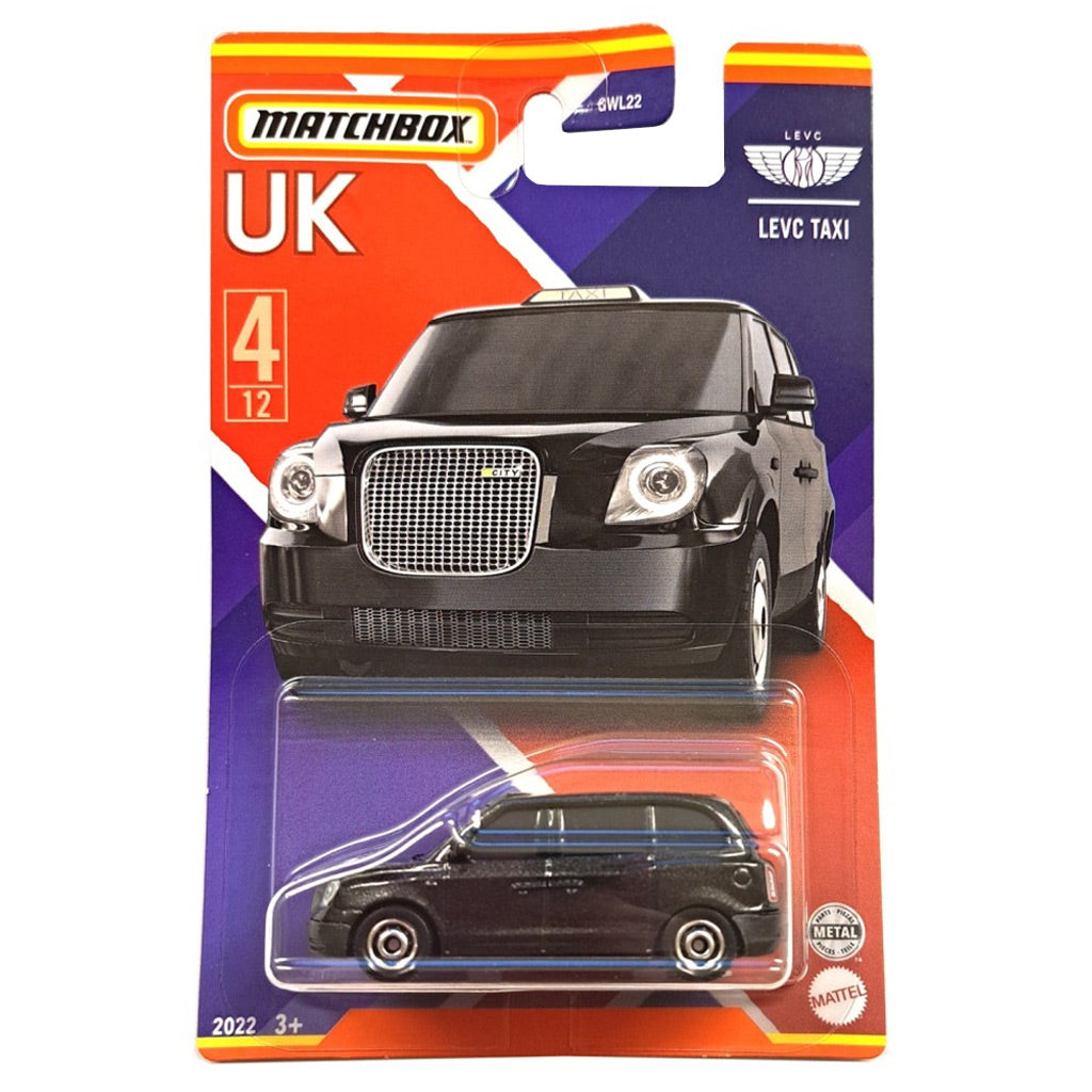 Matchbox Stars Of UK Series 2022 - 4/12 - Levc Taxi Black (HFH59)