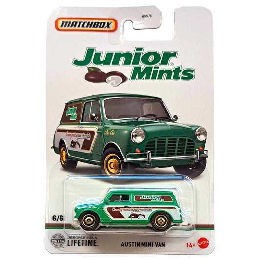 Matchbox Candy Series 2025 - 6/6 - Austin Mini Van (Junior Mints)