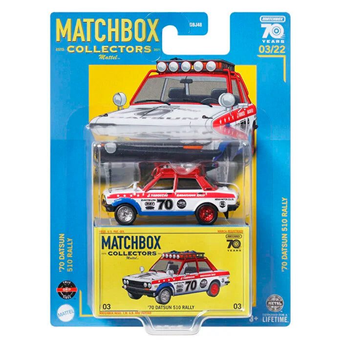 Matchbox Collectors '70 Datsun 510 Rally Car (1/64) (HLJ58)