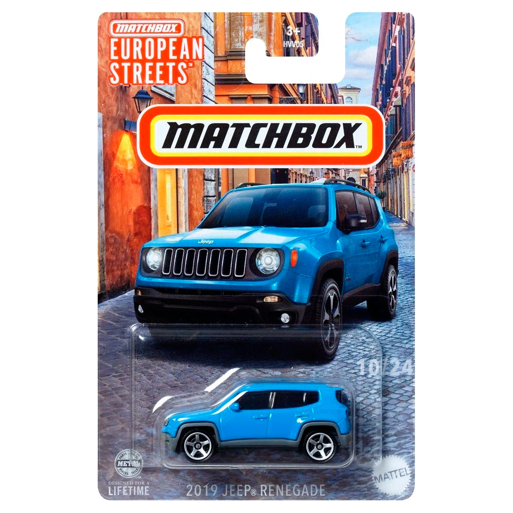 Matchbox European Streets 2024 - 2019 Jeep Renegade Blue (1:64)