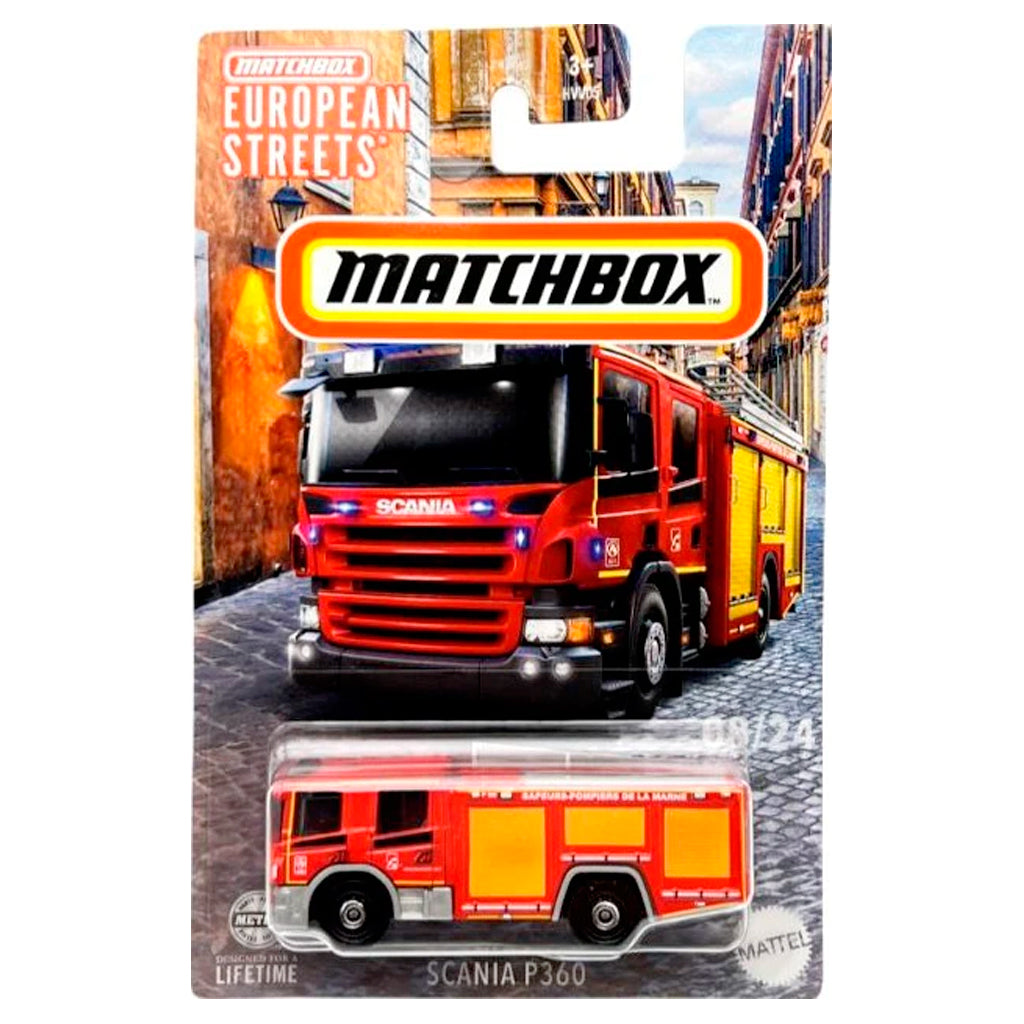 Matchbox European Streets 2024 - Scania P360 Fire Engine (1:64)