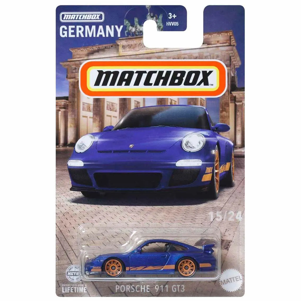 Matchbox European Streets 2024 Germany Porsche 911 GT3 Blue AGR Models