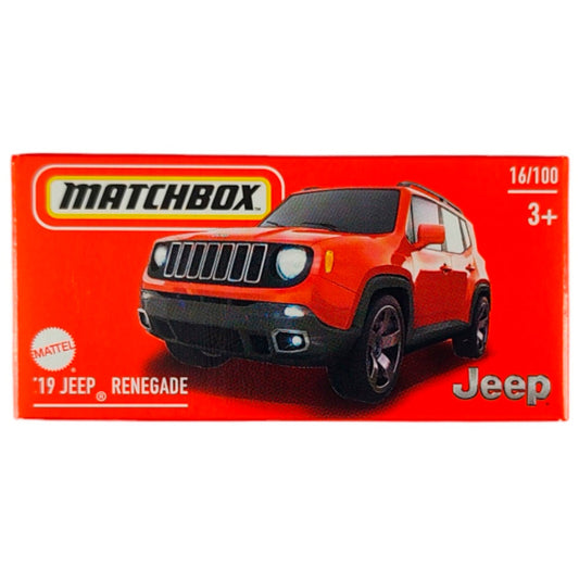 Matchbox Power Grabs - '19 Jeep Renegade Orange (HVR22) (1:64)