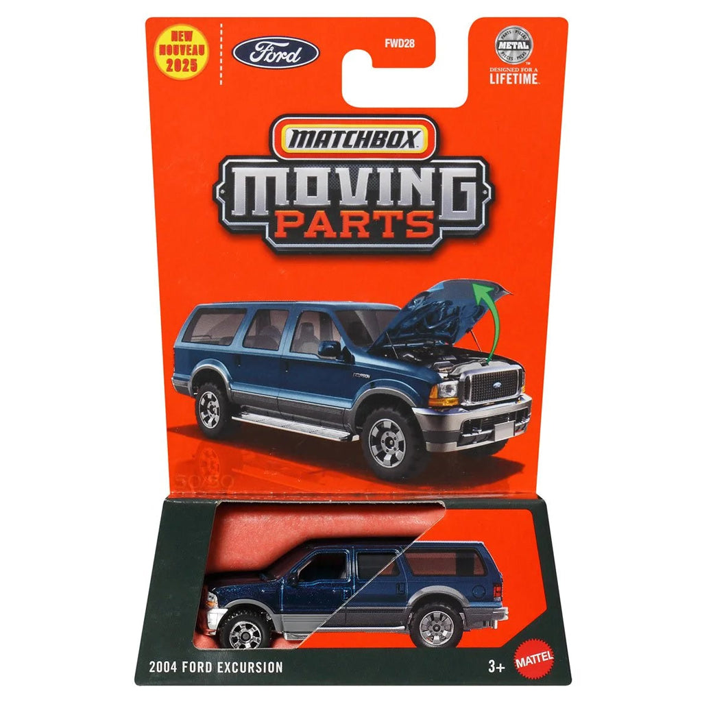 Matchbox Moving Parts 2025 - 2004 Ford Excursion Blue (1:64 Scale)