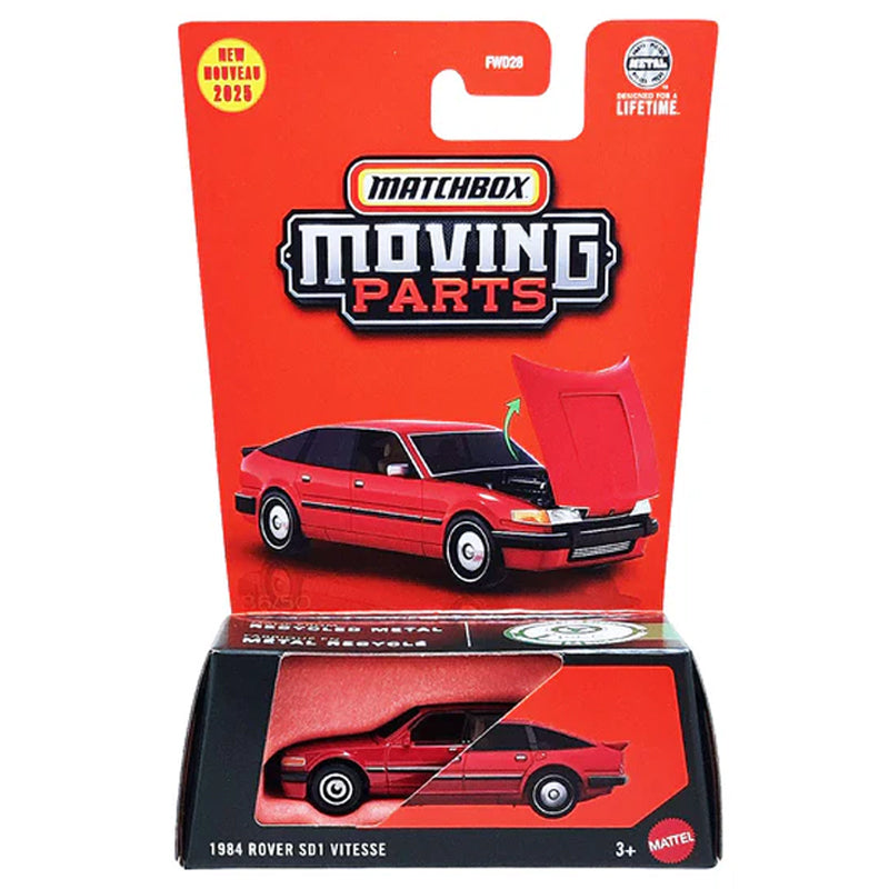 Matchbox Moving Parts 2025 - 1984 Rover SD1 Vitesse Red (1:64 Scale)