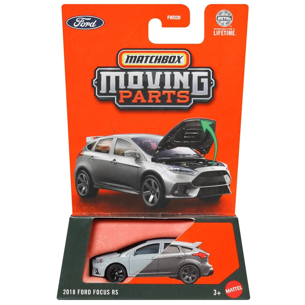 Matchbox Moving Parts 2025 - 2018 Ford Focus RS Grey (1:64 Scale)