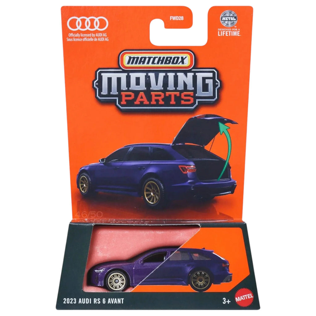 Matchbox Moving Parts 2025 - 2023 Audi RS 6 Avant Purple (1:64 Scale)