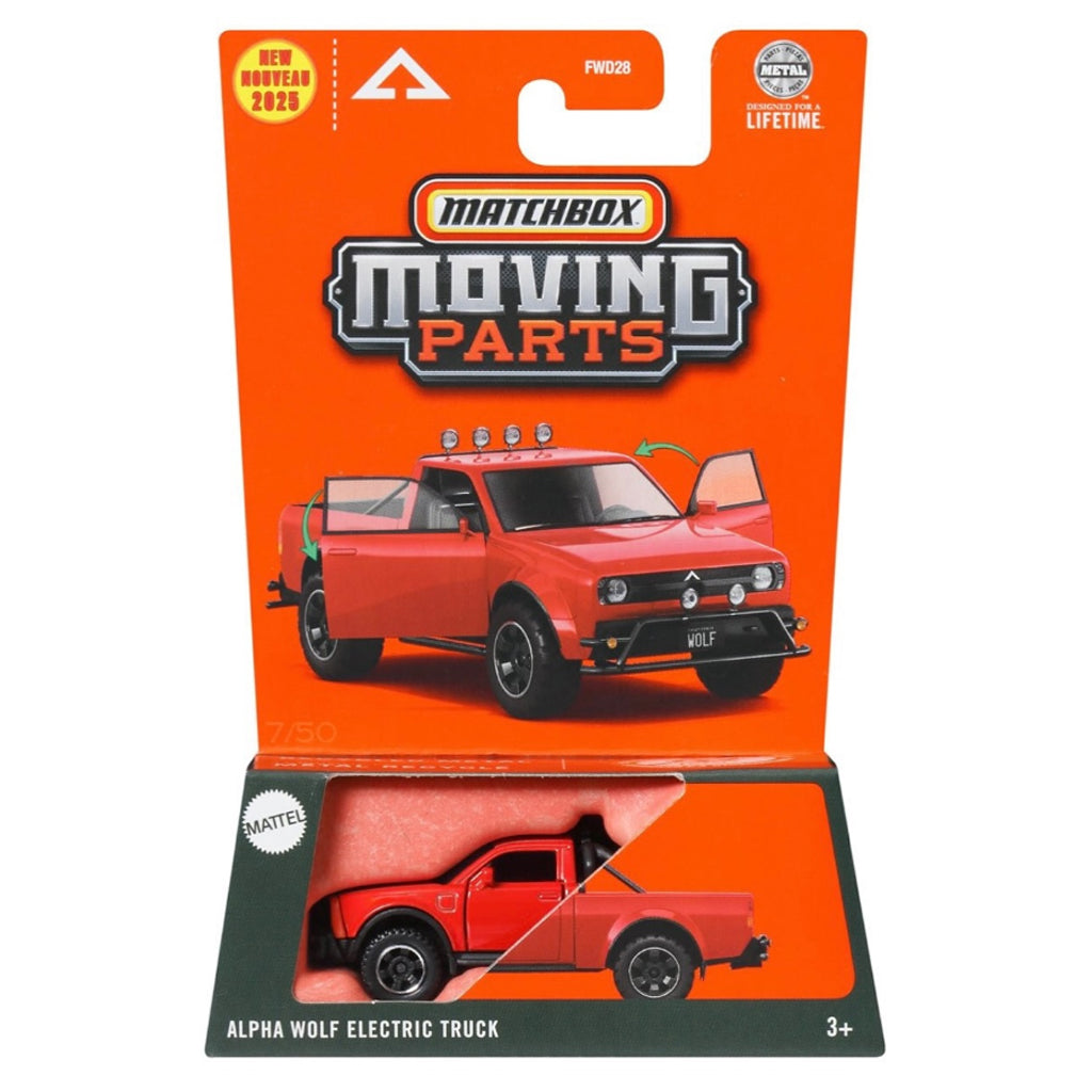 Matchbox Moving Parts 2025 - Alpha Wolf Electric Truck Red