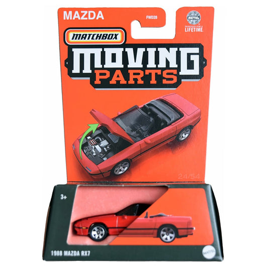 Matchbox Moving Parts 2024 - 1988 Mazda RX7 Red (1:64)