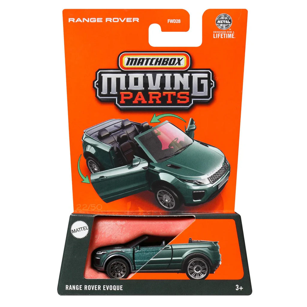 Matchbox Moving Parts 2025 - Range Rover Evoque Green (1:64 Scale ...
