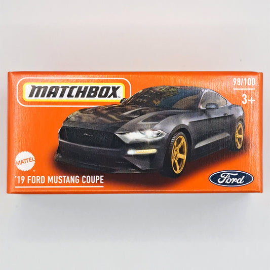 Matchbox Power Grabs - '19 Ford Mustang Coupe Black (JFN12) (1:64)