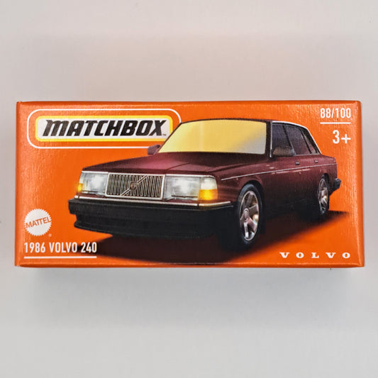 Matchbox Power Grabs - 1986 Volvo 240 Burgundy (HVP64) (1:64)