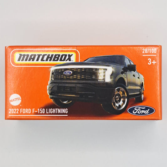 Matchbox Power Grabs - 2022 Ford F-150 Lightning Black (HVR03) (1:64)