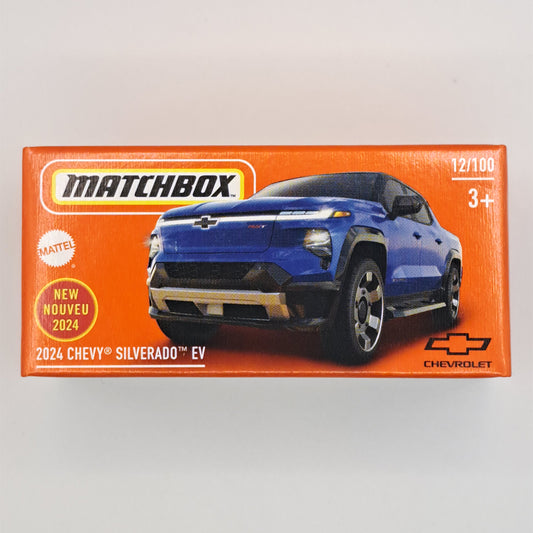 Matchbox Power Grabs - 2024 Chevy Silverado EV Blue (HLD60) (1:64)