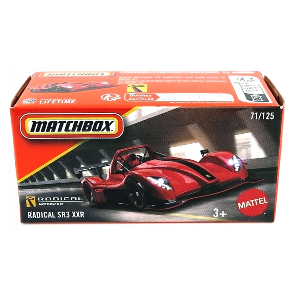 Matchbox Power Grabs - Radical SR3 XXR Red (JBV55) (1:64 Scale)