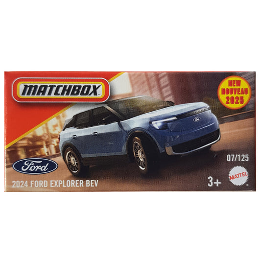 Matchbox Power Grabs - 2024 Ford Explorer BEV Light Blue (JBT80) (1:64)