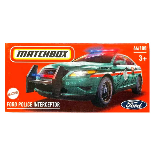 Matchbox Power Grabs - Ford Police Interceptor Green (HVR09) (1:64)