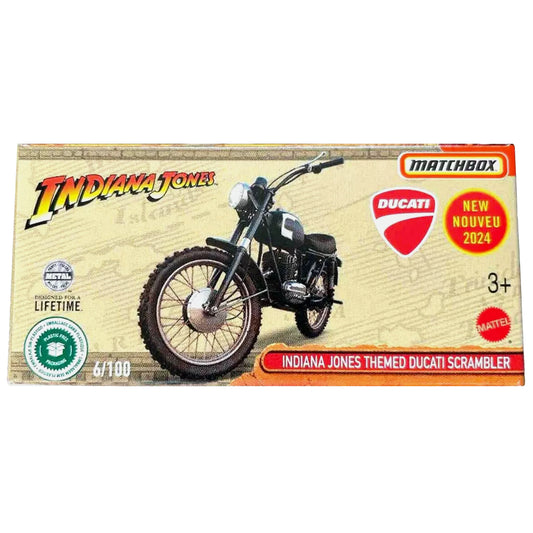 Matchbox Power Grabs - Indiana Jones Themed Ducati Scrambler (HVP50)