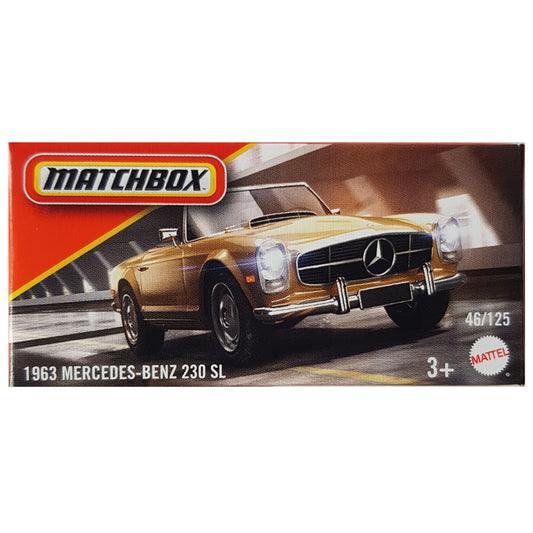 Matchbox Power Grabs - 1963 Mercedes-Benz 230 SL Gold (JBV62) (1:64)