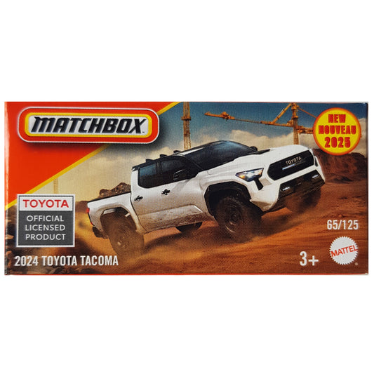 Matchbox Power Grabs - 2024 Toyota Tacoma White (JBV11) (1:64)