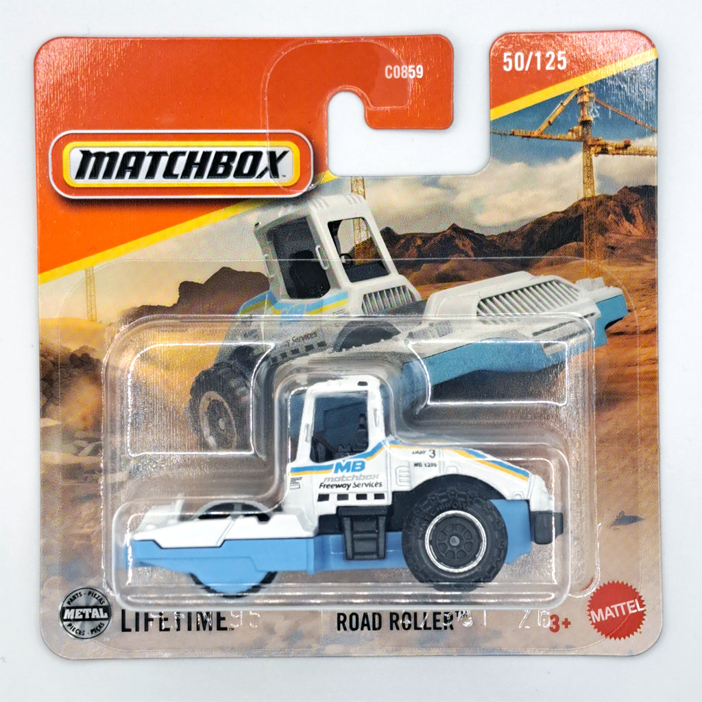 Matchbox Road Rugh Matchbox - Road Roller White / Blue (SC) JBT19 (2025 MBX Adventure ...