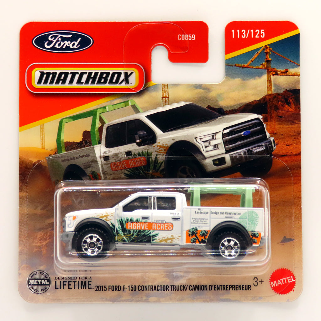 Matchbox - '15 Ford F-150 Contractor Truck White (SC) MBX Construction