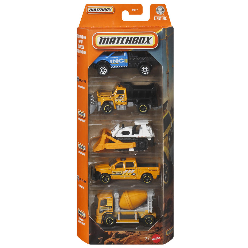 Matchbox 5 Car Gift Pack -  Construction Crew (JJP26)