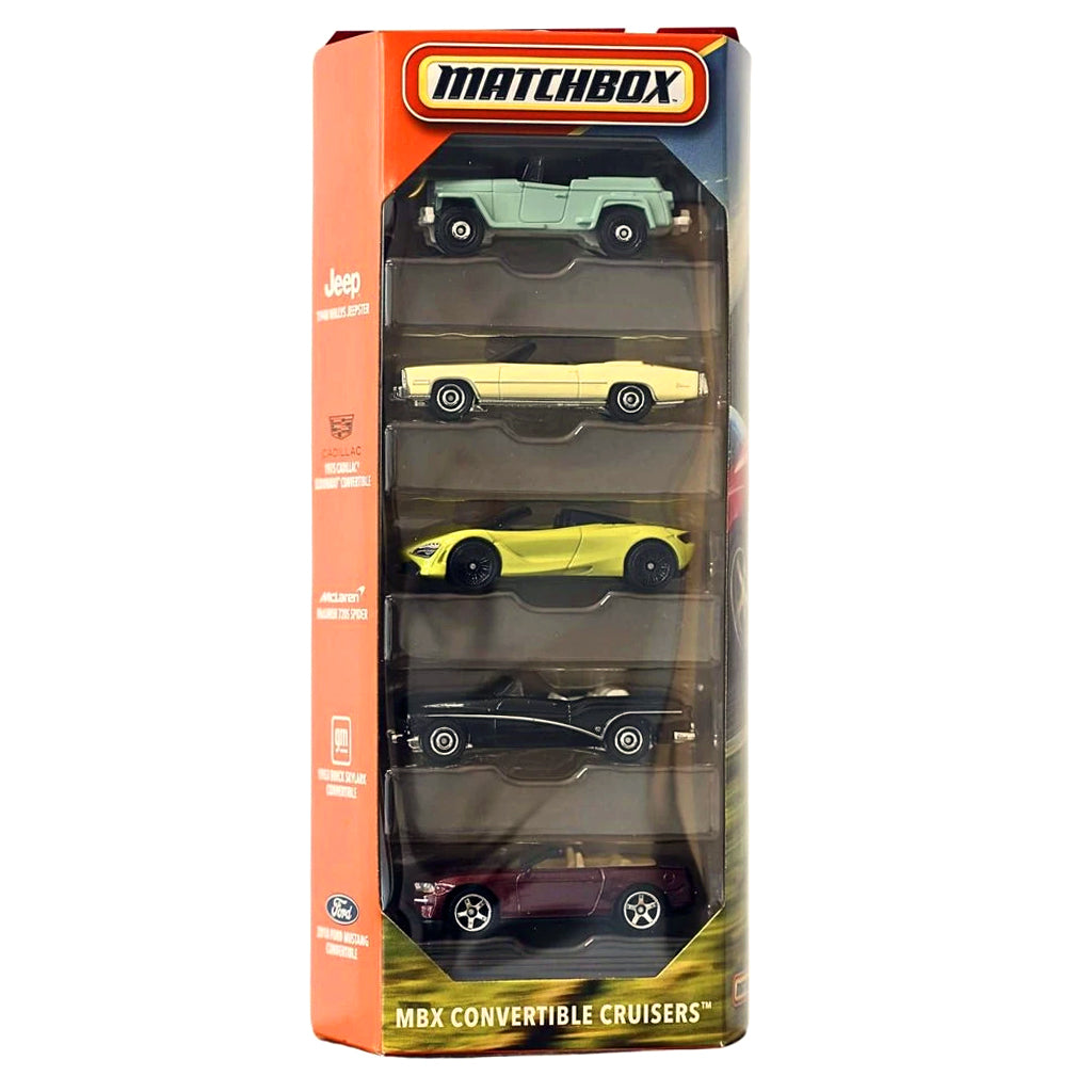 Matchbox 5 Car Gift Pack -  MBX Convertible Cruisers
