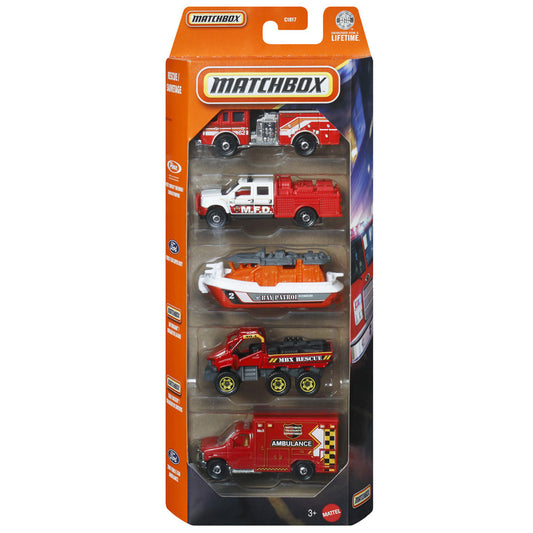 Matchbox 5 Car Gift Pack - Rescue (JJP42)
