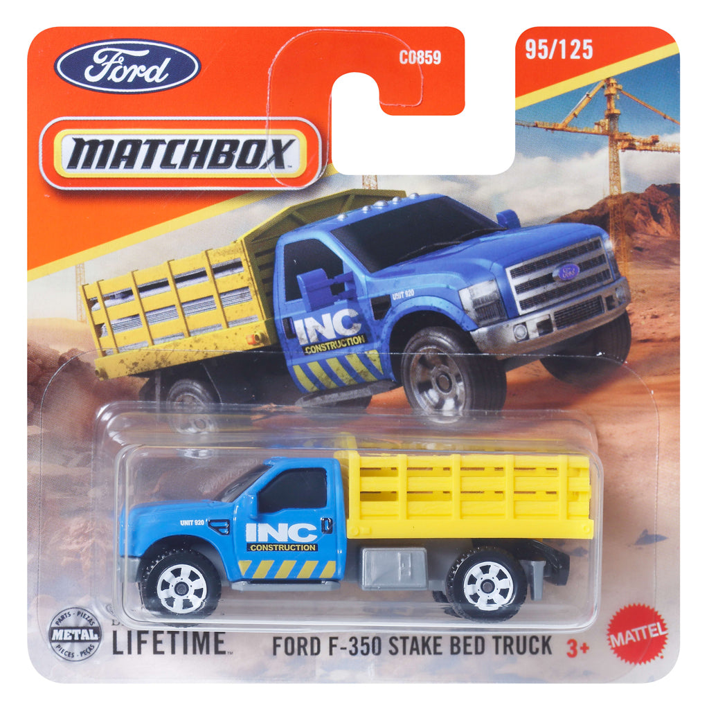 Matchbox - Ford F-350 Stake Bed Truck Blue (SC) 2025 MBX Construction