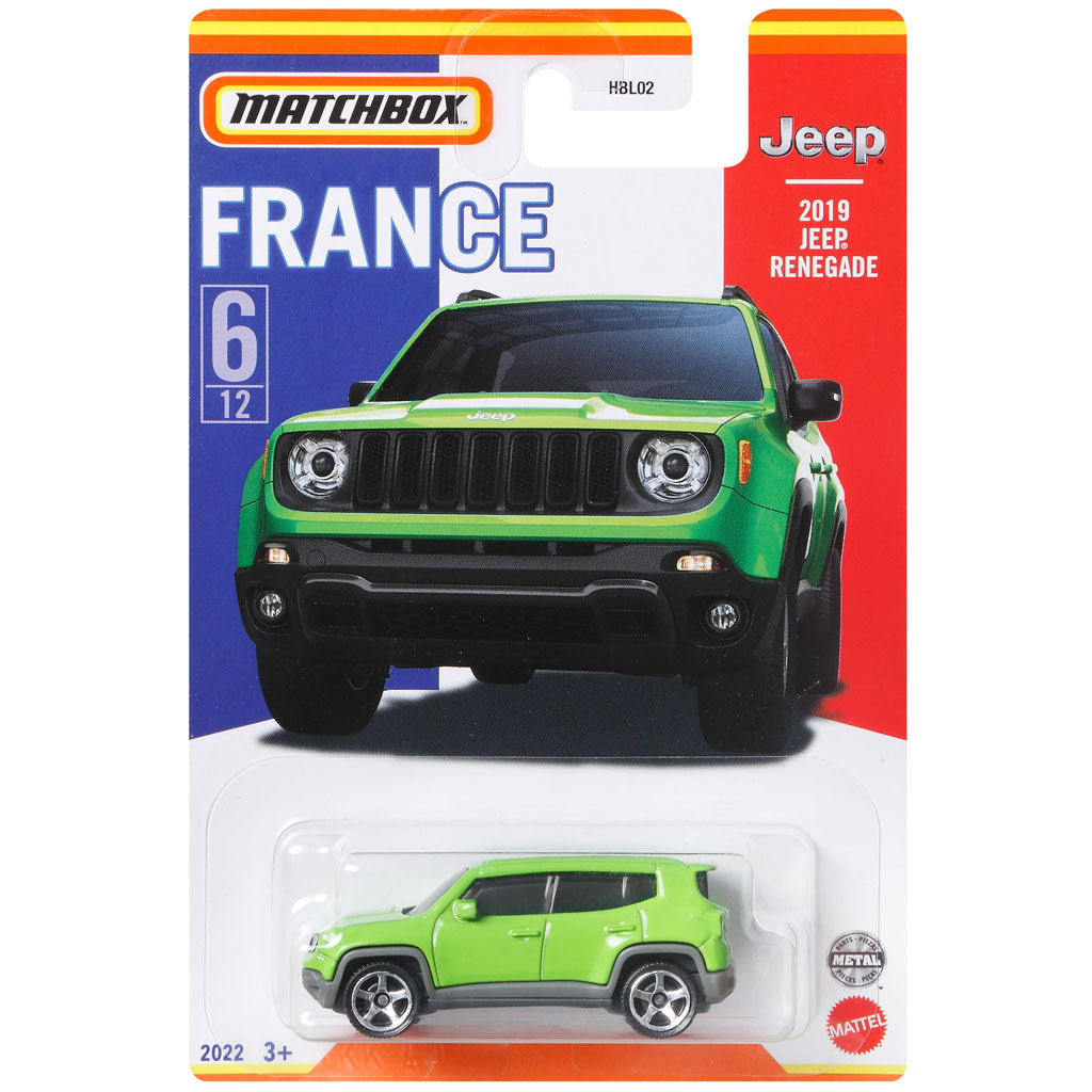 Matchbox Best Of France - 6/12 - 2019 Jeep Renegade Green (HFH73) 1:64