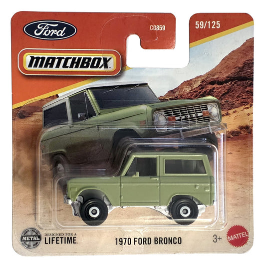 Matchbox - 1970 Ford Bronco Pale Green (SC) 2025 MBX Adventure (JBR89)