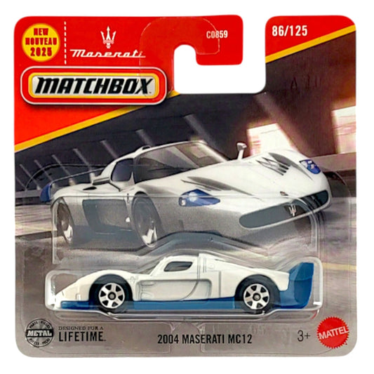Matchbox - 2004 Maserati MC12 White (SC) 2025 MBX Showroom (JBR22)