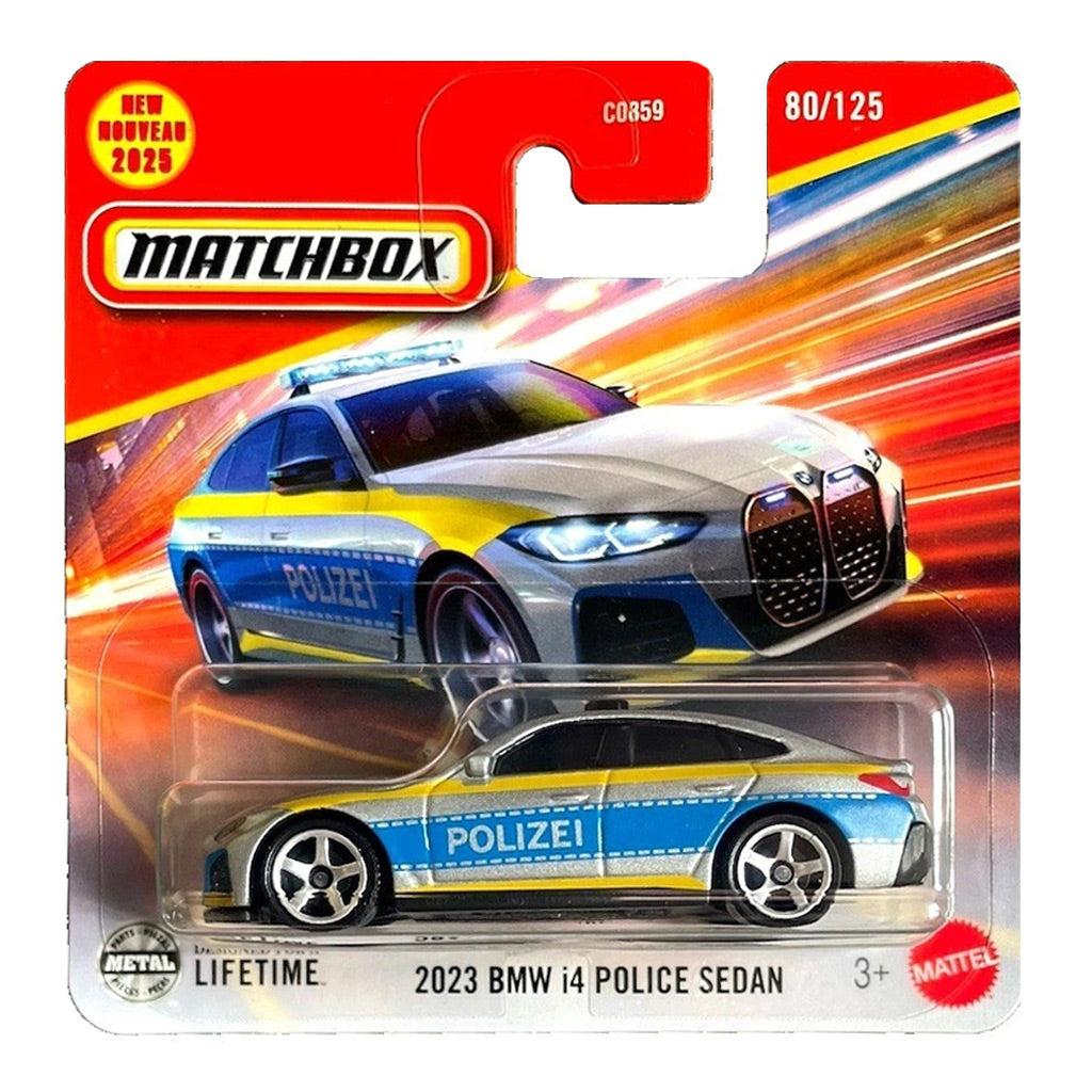 Matchbox - 2023 BMW i4 Police Sedan Silver (SC) 2025 MBX Rescue