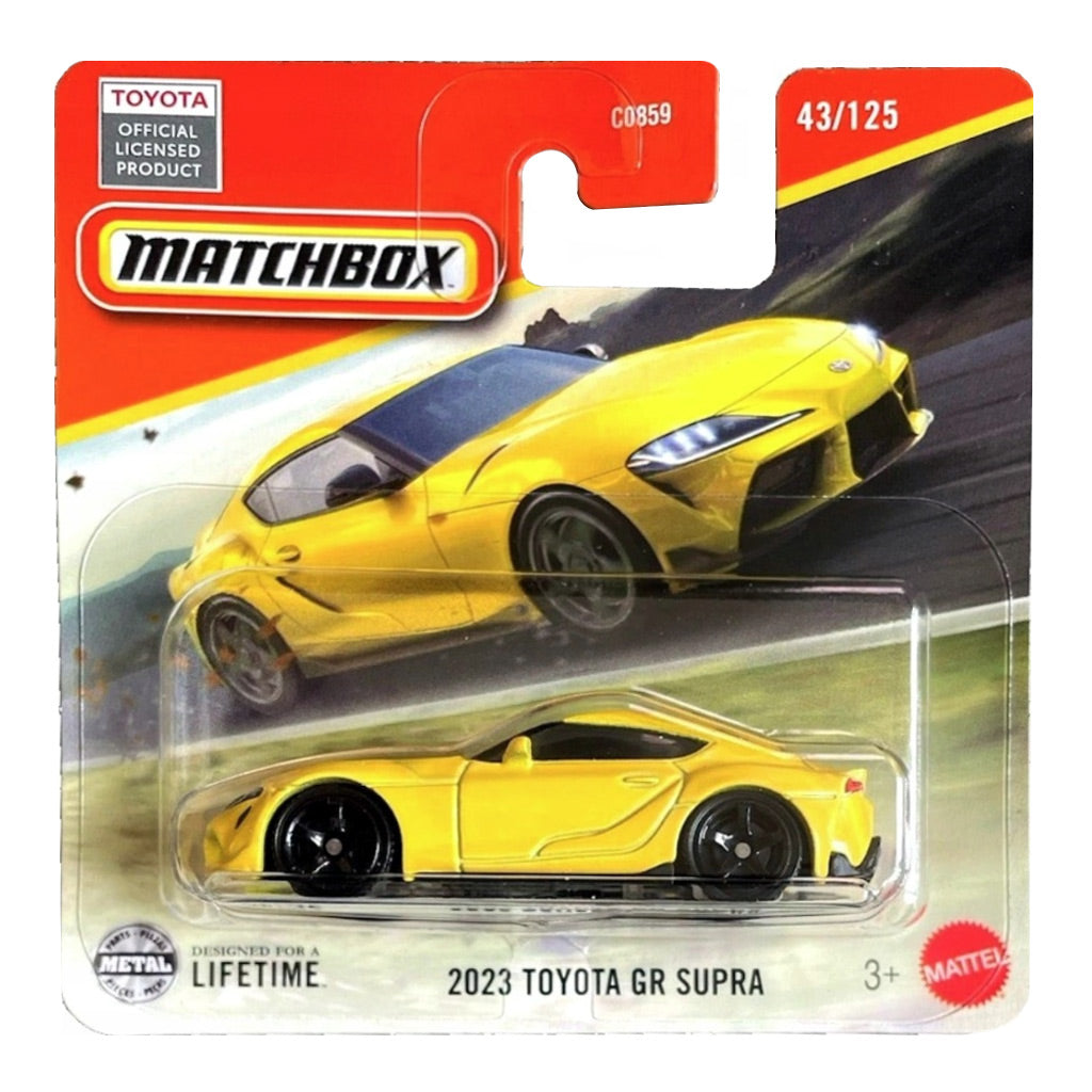 Matchbox - 2023 Toyota GR Supra Yellow (SC) 2025 Road Trip (JBR62)