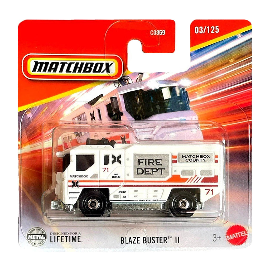 Matchbox - Blaze Buster II White (SC) 2025 MBX Rescue (JBT13)